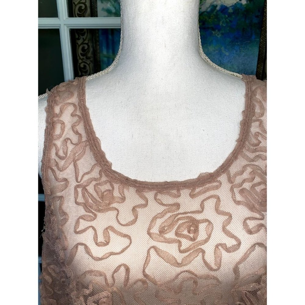 Free people lace Women’s Pink Tank Top L - Picture 2 of 5